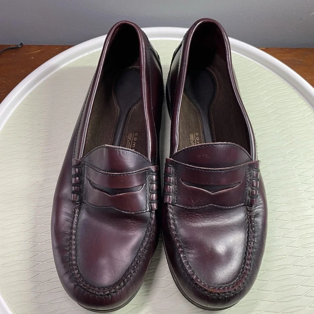 Men's Rockport Penny Loafers Sz.11W Burgundy Slip-On Shoes Comfort‎ DMX Wedding
